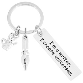 Kivosliviz Writer Keychain - I'm A Writer Keychain Gift for Women Writers & Authors - Premium Stainless Steel Keyring - Perfect for Retirement, Birthday or Just Because