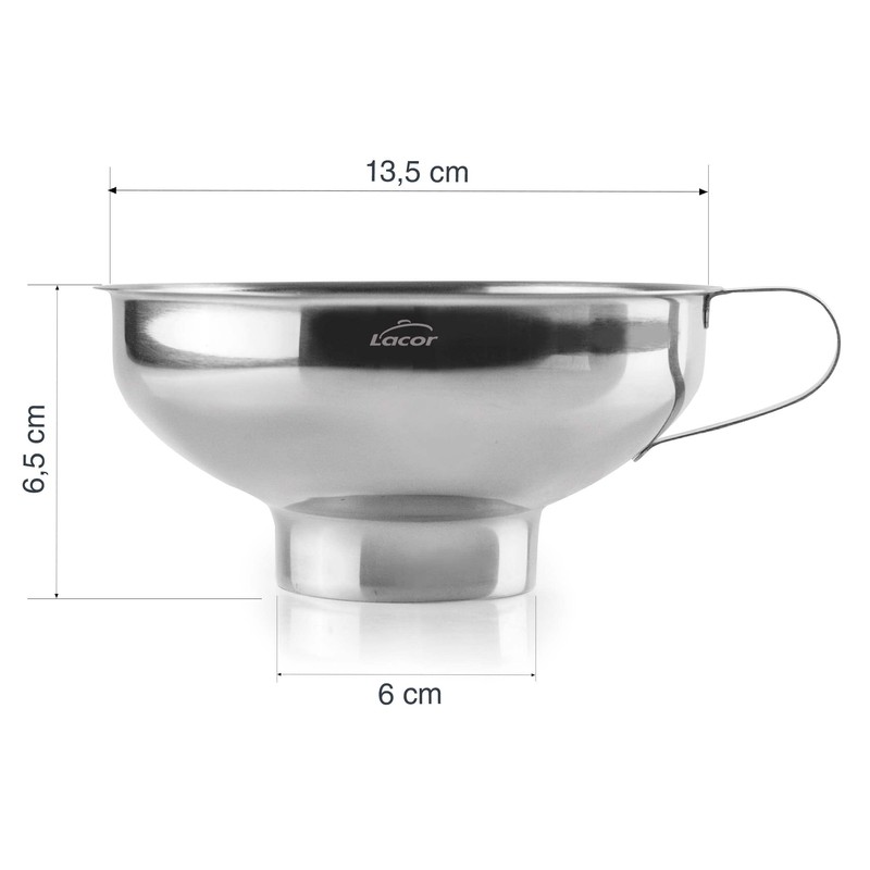 Lacor - 62517 – Jam Funnel 18/10 Stainless Steel Funnel
