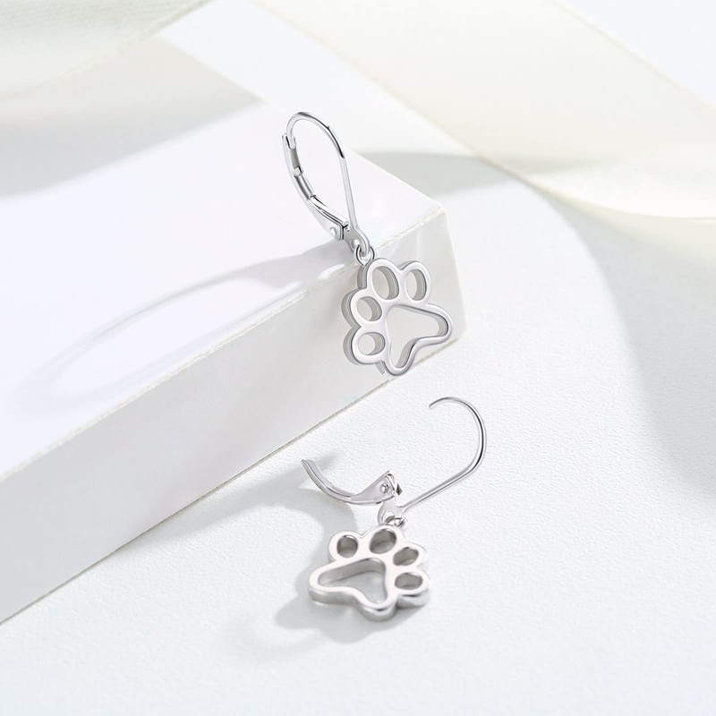 925 Sterling Silver Animal Earrings Hypoallergenic Leverback Earrings, Sterling Silver