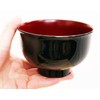 Lacqueryukan 31-1561 Echizen Lacquer Kurouchi Akane Chidori Soup Bowl