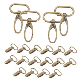 DOITOOL 20pcs Bronze Swivel Snap Hooks Lobster Clasp for DIY Projects Rotating Design for Bags and Accessories for Crafting and Keychain Use