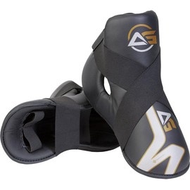 Semi Contact Kick Boxing Cut Boots, Foam Pad Kids Taekwondo Foot Guard, Karate Sparring Feet Protector Footgear (XL)