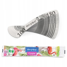 Aba Group Nail Files 100/180 Banana Standard Flamingo Safe Package, High Quality Nail File Set, Made in Europe, Pack of 50