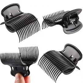 12 Pcs Plastic Hair Curler Claw Clips Small Hot Roller Clips Replacement Hair Roller Clips Hair Section Styling Clips for Women Girls