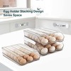 Egg Storage Container, Stackable Rolling 18 Egg Tray – Premium