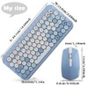 Onlywe Wireless Keyboard Mouse Set,2.4G Wireless, Sweet Color Prismatic 83-Keys,Silent