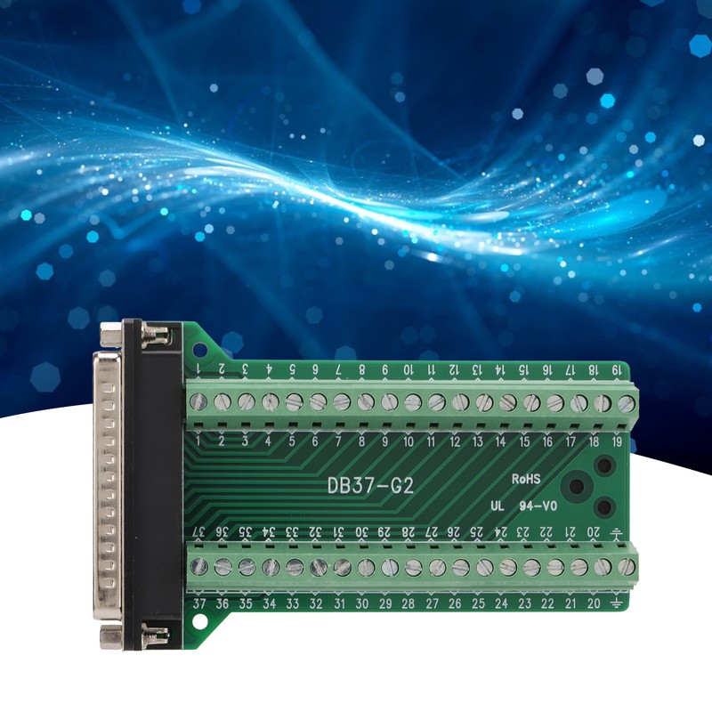 DB37 Breakout Connector Terminal Board Straight PCB Insulated Anti Interference