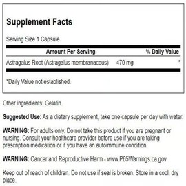 Swanson Astragalus Root - Herbal Supplement Promoting Immune System Support - Natural Formula Supporting Heart & Liver Health - (100 Capsules, 470mg Each)