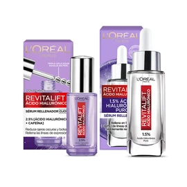 L'Oréal Paris Kit Revitalift Ácido Hialurónico: Sérum Rostro y Sérum de Ojos Revitalift Ácido Hialurónico