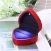 DELALO Elegant Ring Box with Velvet Lining and LED Lighting