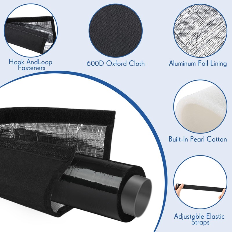 4 Sets 3 Layers HVAC Copper Pipe Insulation Cover 72x10.2