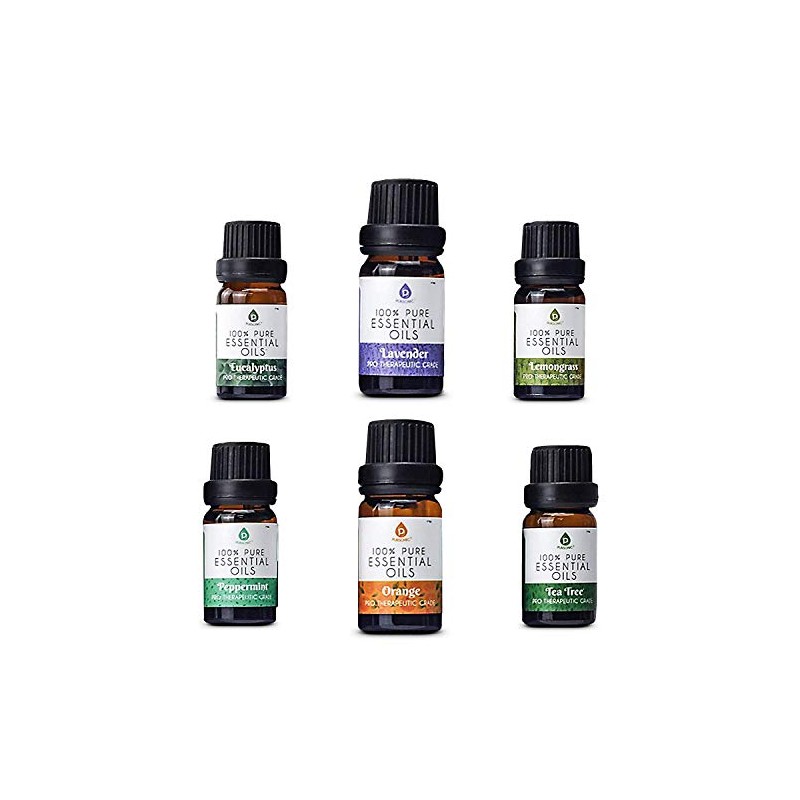 Pursonic 100% Pure Essential Aromatherapy Oils Gift Set-6 Pack ,