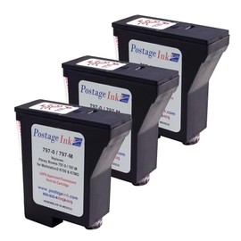 PostageInk.com 797-0 Ink Cartridge Replacement for use with mailstation (K700) and mailstation 2 (K7M0) Postage Meters, Set of 3