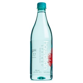 Hawaiian Springs- Natural Artesian Bottled Water | Volcanic Enhanced Alkaline Electrolytes | Sourced On Big Island, Hawaii | 750mL (Pack of 15)