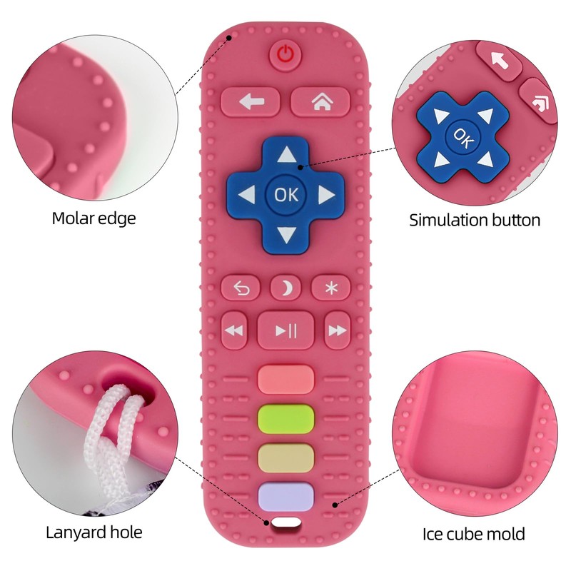 Baby Teether Toy for Babies 3-24 Months TV Remote Control