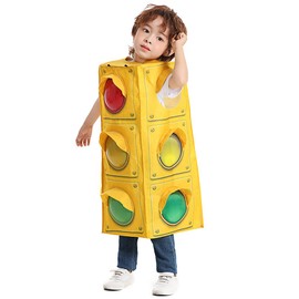 Seasons 3D Light Up Traffic Light Costume,Traffic Light Lamp Costume For Child 5-7 Years,Stop Light Lamp