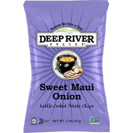 Deep River Snacks Kettle Chips, Sweet Maui Onion, 24 Count