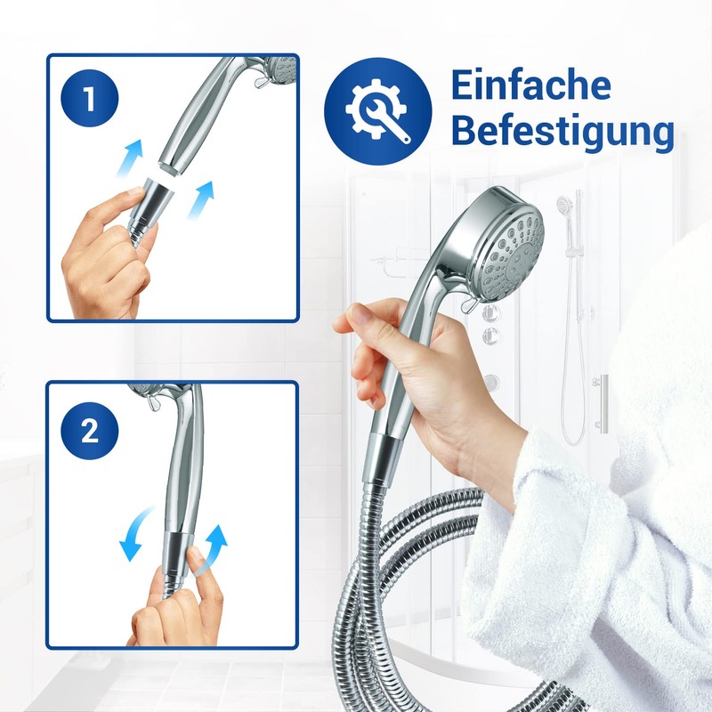 VIOKS Shower Hose 2 m for Shower Head - Shower