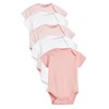 NEXT Organic Cotton Short Sleeve Bodysuits Pack of 5, Pink/white,