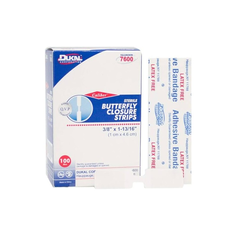 Butterfly Wound Closure Strip, Medium, 100/bx, 24 bx/cs