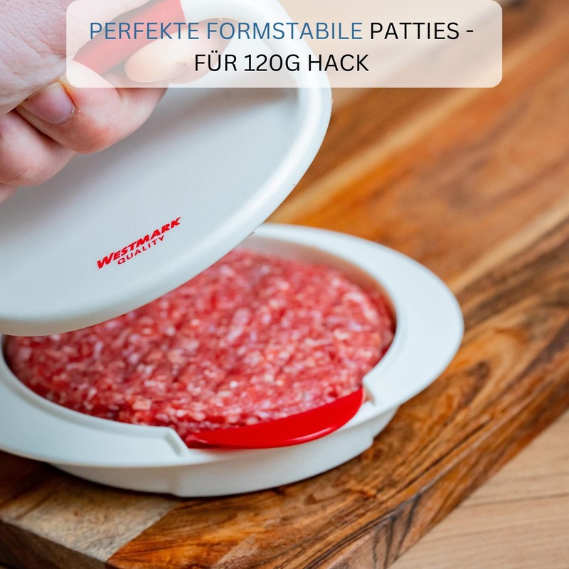 Westmark 62332260 Hamburger Maker with Patty Lifting Device, Inner Diameter