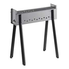 Stainless Steel Charcoal Kebab Grill 25 5/8" - Outdoor BBQ Skewer Cooker