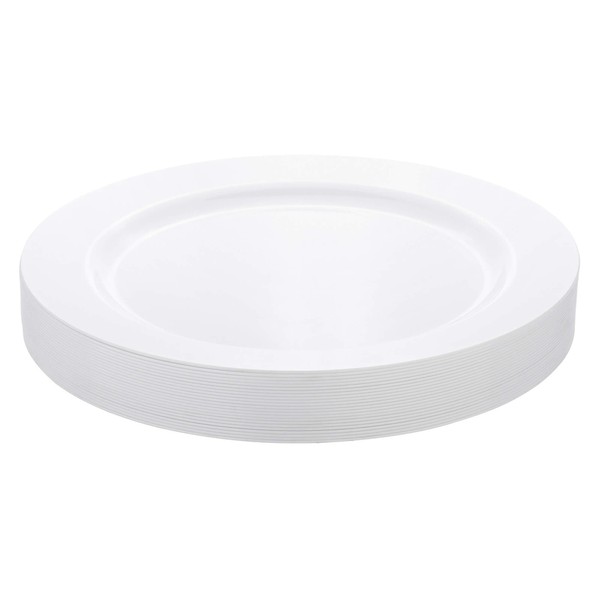 Gräwe Premium Disposable Plates with Silver Rim / Large 26