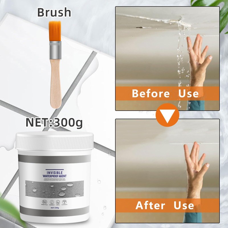Invisible Waterproof Sealant Agent, Clear Water-Based Bonding & Insulating Coating,