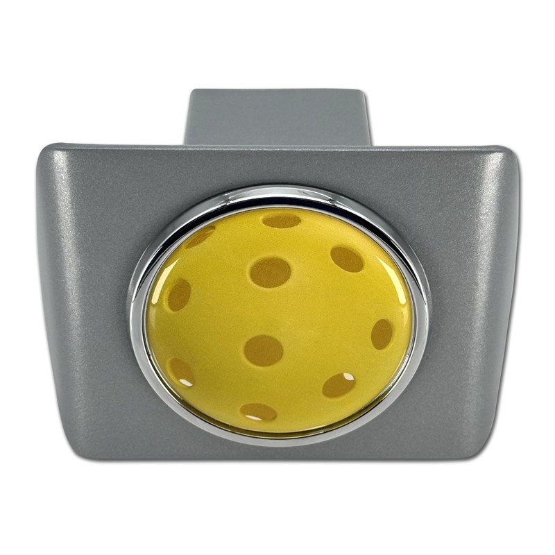 Elektroplate Pickleball All Metal Brushed Chrome Sports Hitch Cover for