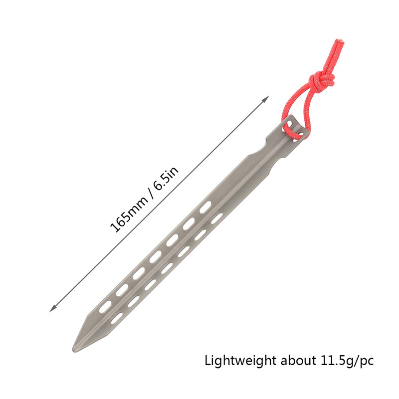 Lixada 6/8/12 Pack 6.5 Inch Ultralight V-Shaped Titanium Alloy Tent