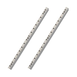 Gedotec Vari Shelf Support Rail Wall Rail Metal for Screwing on and Inserting | Shelf Rail for Wall Mounting | Length: 1500 mm | Nickel-Plated Steel | Pack of 2 - Shelf Support Rail for Shelf Support