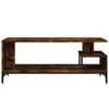 vidaXL Smoked Oak TV Stand - Engineered Wood & Steel,