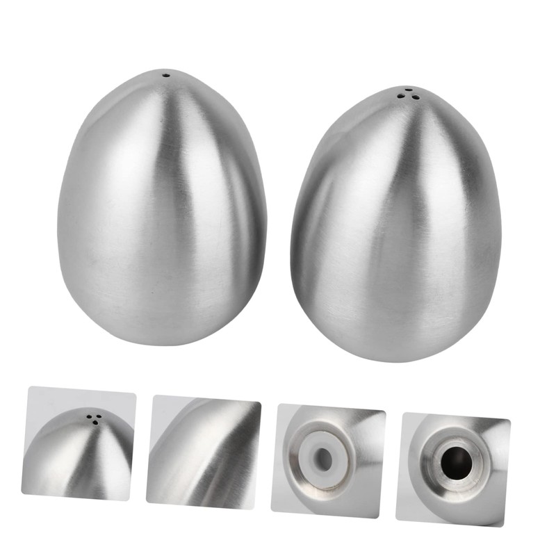 LABRIMP 2pcs Shaped Stainless Steel Condiment Bottles and Design for
