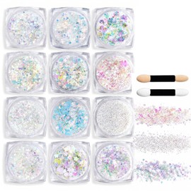 12 Colores Gel de Purpurina para Cuerpo y Rostro, Brillos para la Cara, Glitter para Cara para Maquillaje de Festival y Decoración , Maquillaje en... 