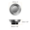 sourcing map Round Magnetic Tray 3" x 1" Stainless Steel