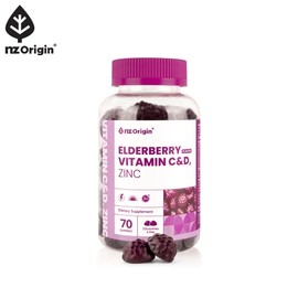 NZ Origin Elderberry Flavor Vitamin C&D Zinc / 엔젯오리진 엘더베리맛 비타민 C&D, 아연