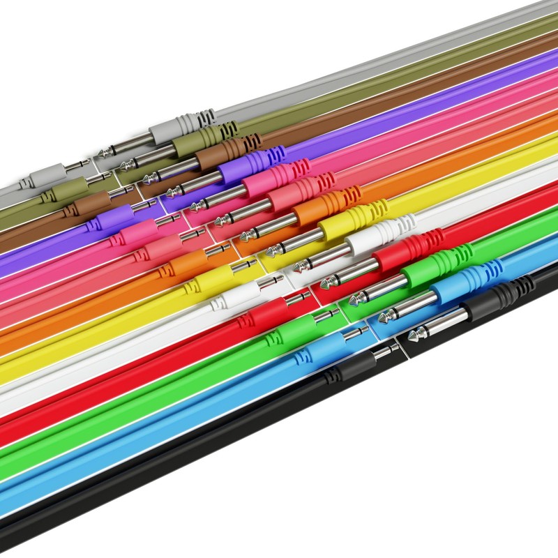 ExcelValley - 1-Pack - Mono Patch Cables - TS 3.5mm