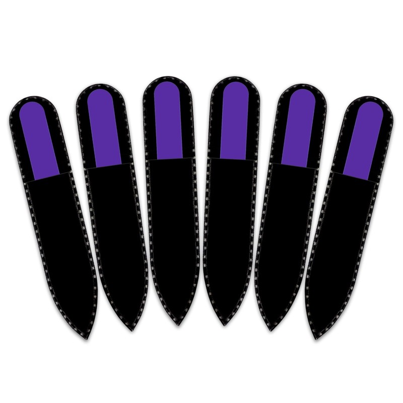 Mont Bleu Coloured Glass Nail File in Black Bag -