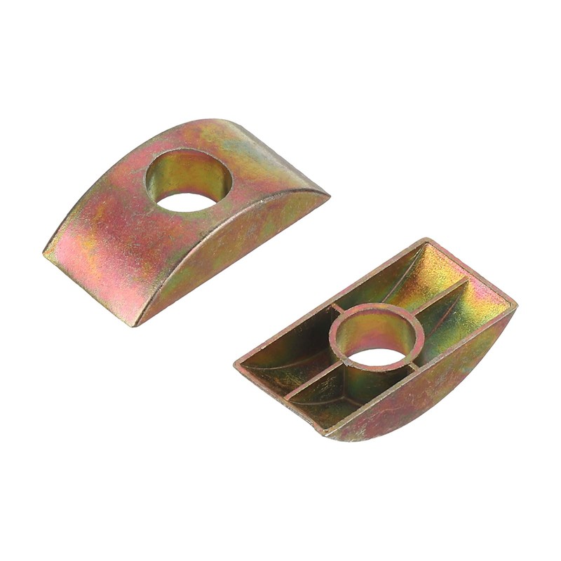 sourcing map M8 Half Moon Nuts Washers, 12 Pcs Iron