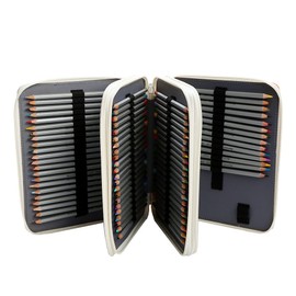 Lbxgap Portable Colored 120 Slots Pencil case Organizer with Printing Pattern for Watercolor Pencils, Pencil Case Organizer for Artist