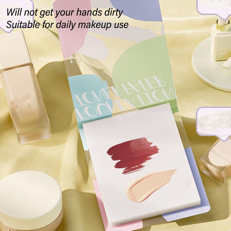 Disposable Makeup Mixing Palette,2Pack /200 Sheets Liquid Foundation Palette Paper