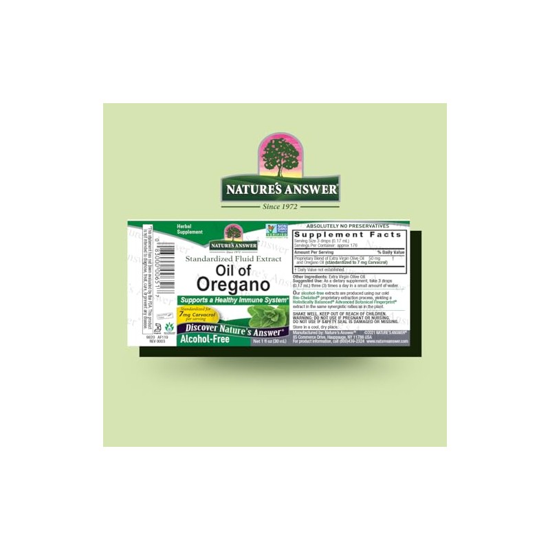 Nature's Answer | Oil of Oregano, 1 Oz | Aceite
