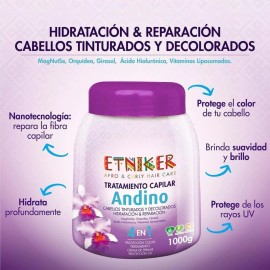 L'Mar Professional Etniker Andino 4-in-1 Hydrating & Repairing Hair Treatment for Curly, Dry,