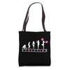 Cheerleading Evolution with Pink Pom Pom Tote Bag