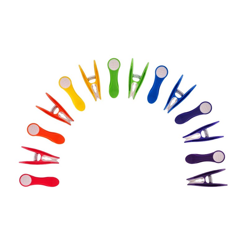 trendfinding 70 Rainbow Clothes Pegs Colourful with Stainless Steel Springs
