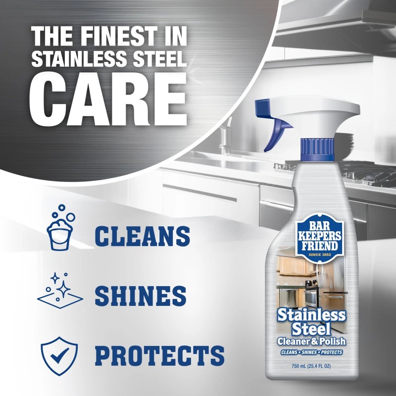 Bar Keepers Friend Stainless Steel Cleaner and Polish Pack of