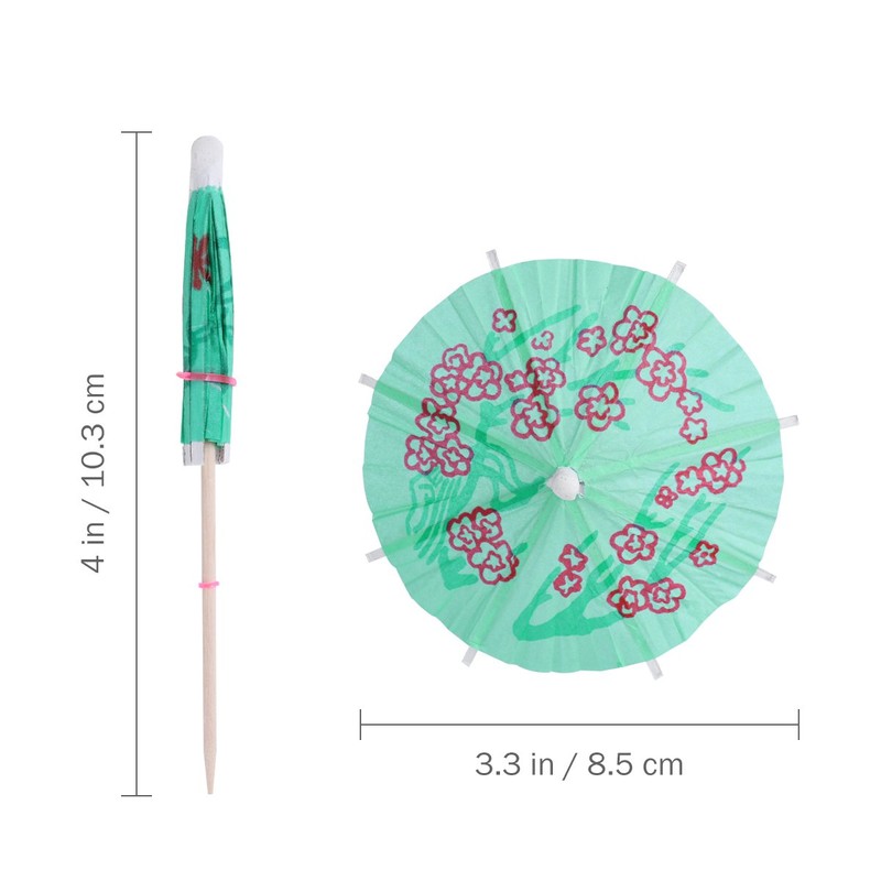 OUNONA カクテルピン カクテルピック ミニ 紙傘 カクテル 傘 144個入 10cm カクテルデコレーション
