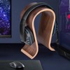 U Shape Wood Headphones Stand Holder Hanger Wooden Headset Desk