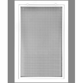 16" x 28" Cube Core Eggcrate Return Air Filter Grille for 1" Filter - Aluminum - White [Outer Dimensions: 18.5" x 30.5]