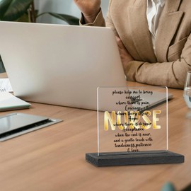 Nurse Prayer Christian Gifts, Appreciation Gifts for Nurses Nursing, Motivational Nurse Gifts Ideas, Nurse Practitioner Nurses Week Gifts, Office Decor Acrylic Sign Plaque VPS459